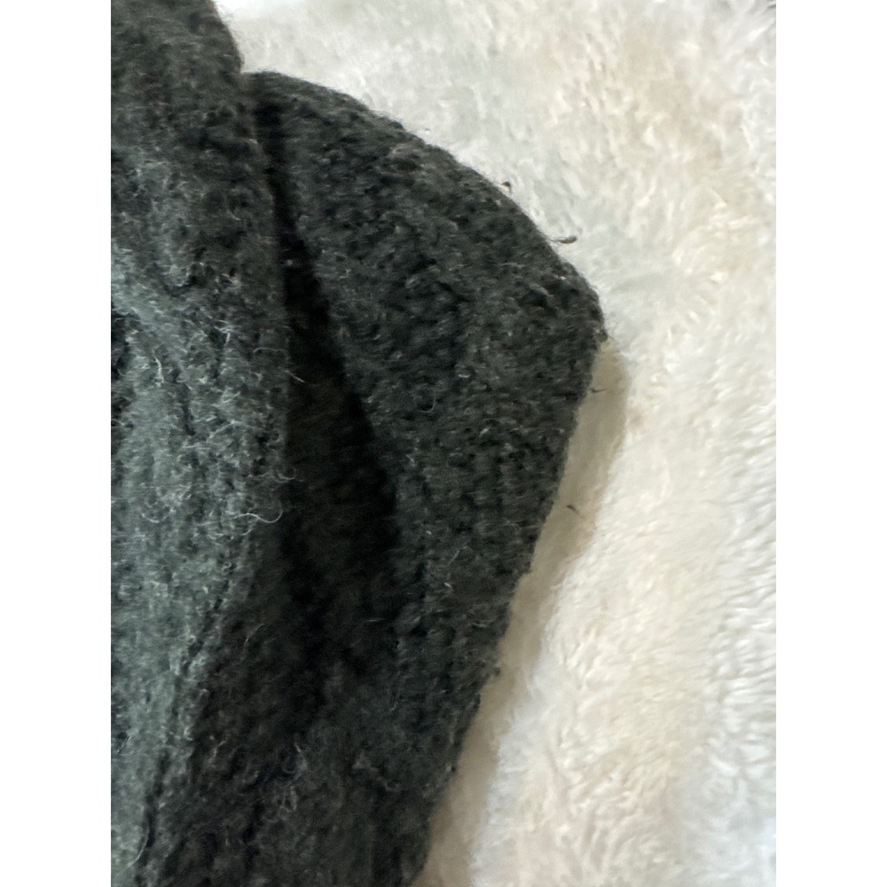J.Crew Sweater Mens L Grey Good Hand Knit Wool Cable Crewneck - Picture 4 of 4